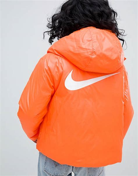 nike jacke orange weiß damen|nike wattierte jacke damen.